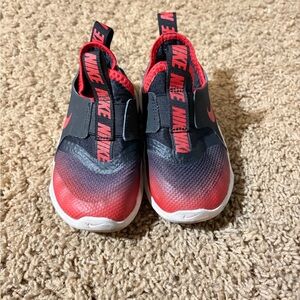 Nike Kids Red and Black Slip-On Sneakers